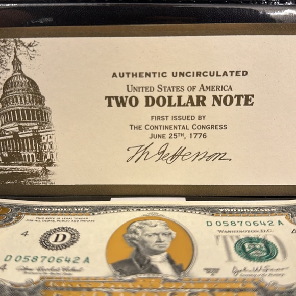 Federal reserve 2$ note gold - Picture 2 of 4